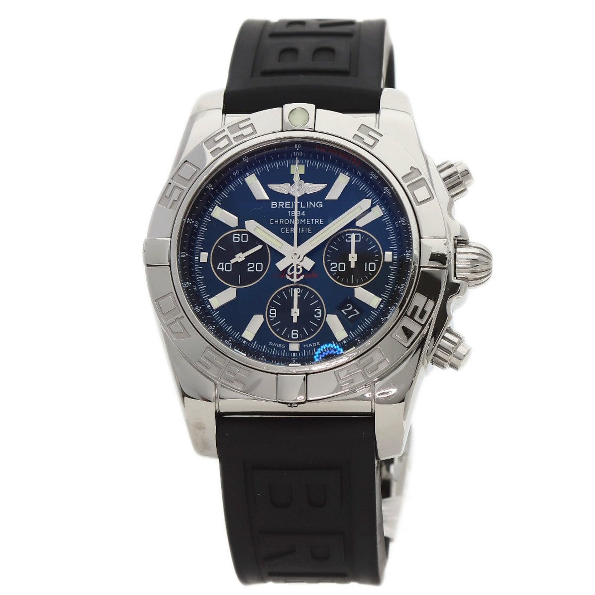 BREITLING AB0110 Chronomat 44 Watch Stainless Steel Rubber Men's