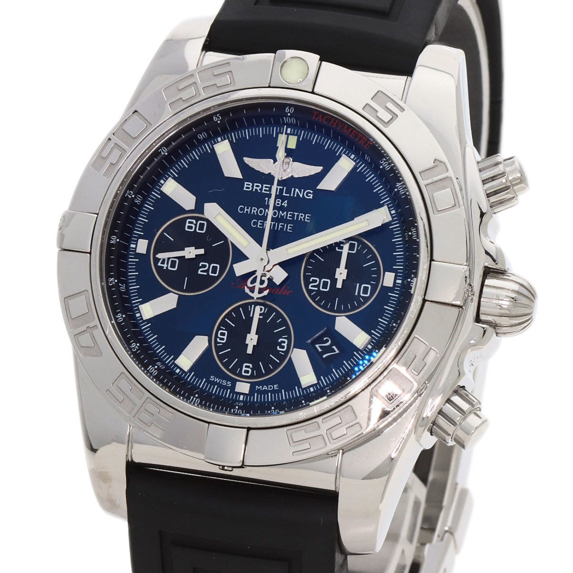 BREITLING AB0110 Chronomat 44 Watch Stainless Steel Rubber Men's