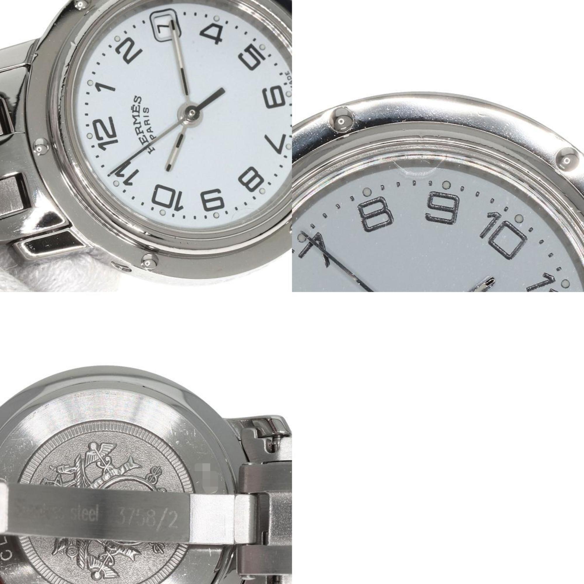 Hermes CL4.210 Clipper Watch Stainless Steel SS Ladies HERMES