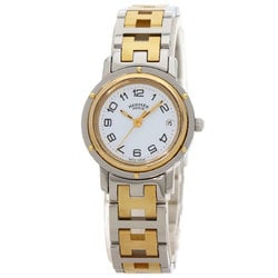 Hermes CL3.240 Clipper Watch Stainless Steel SSxGP Ladies HERMES