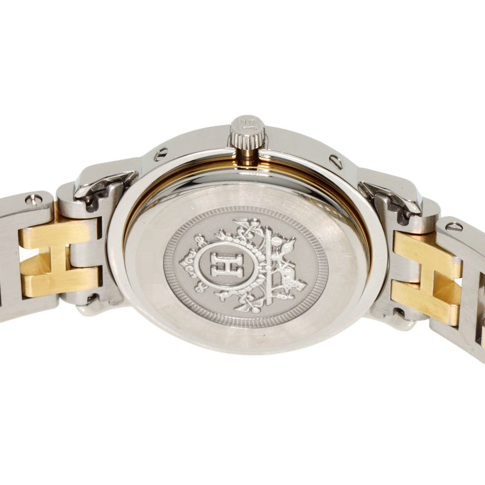 Hermes CL3.240 Clipper Watch Stainless Steel SSxGP Ladies HERMES