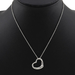 Tiffany & Co. Elsa Peretti Heart Necklace, Silver 925, Approx. 5.0g, Open Heart, Women's