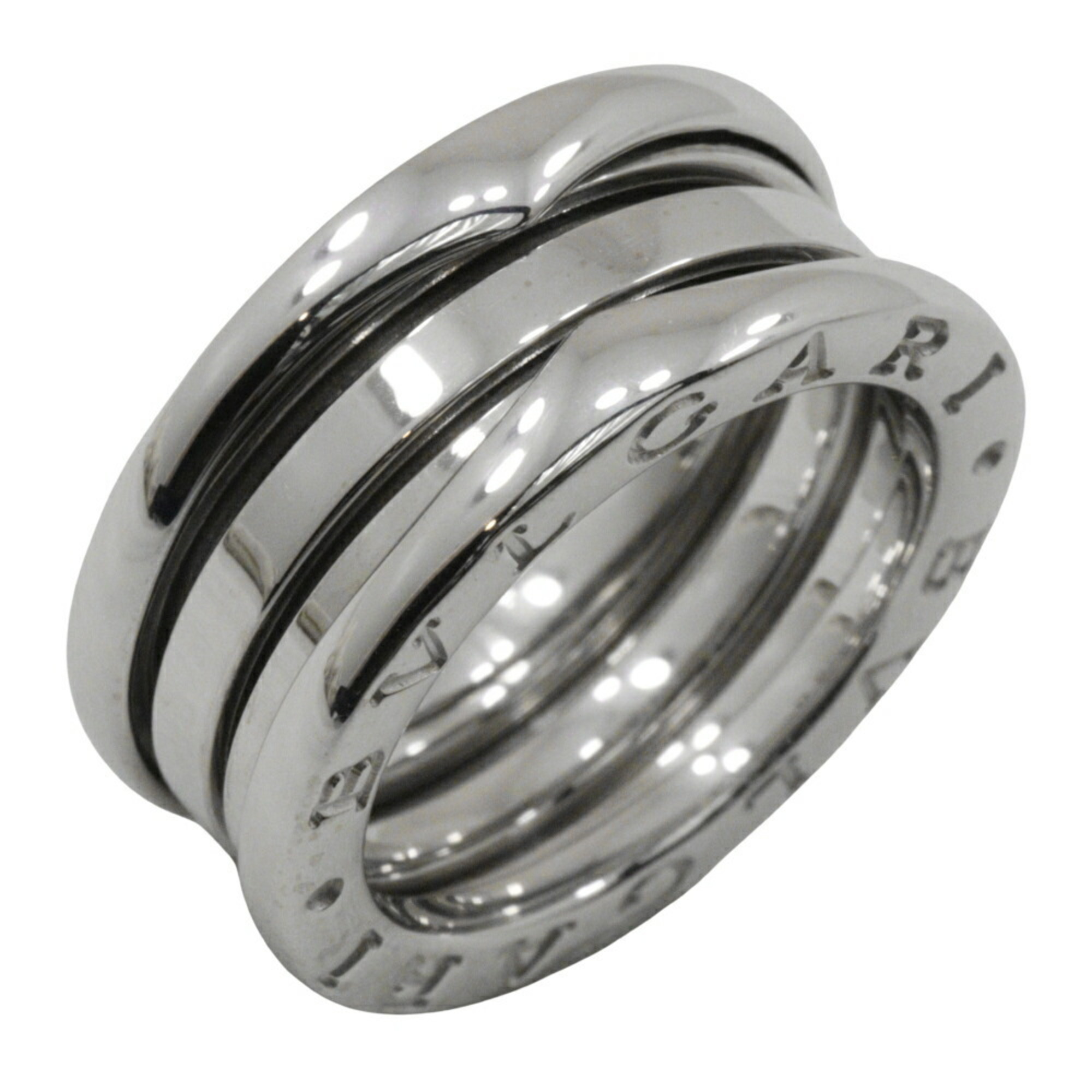 BVLGARI B-zero1 size 10 ring, B-zero1, 2 band, K18 white gold, approx. 8.1g, ladies