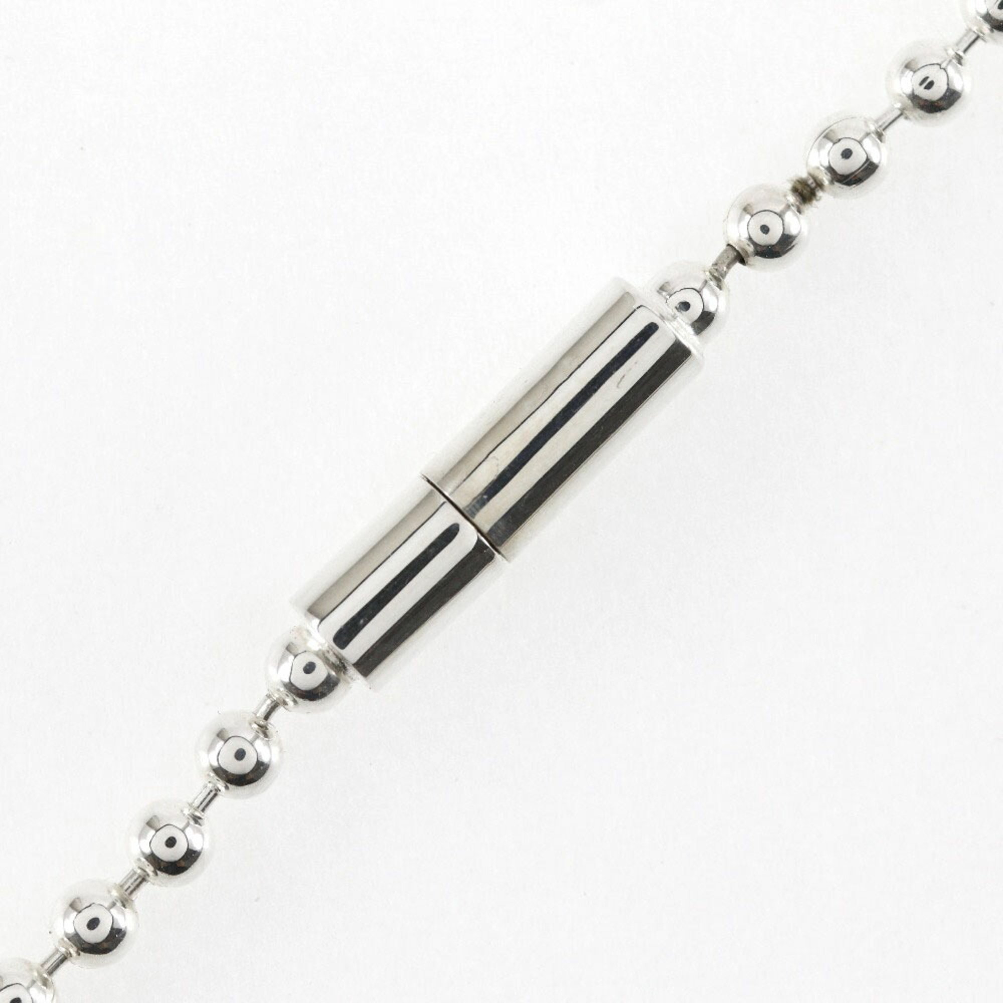 GUCCI Plate Choker Ball Chain Silver 925 Approx. 10.8g With Logo Women's