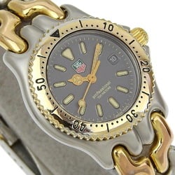 TAG HEUER Professional Watch Cell S95.215 Stainless Steel x Gold Plated Quartz Analog Display Grey Dial Ladies