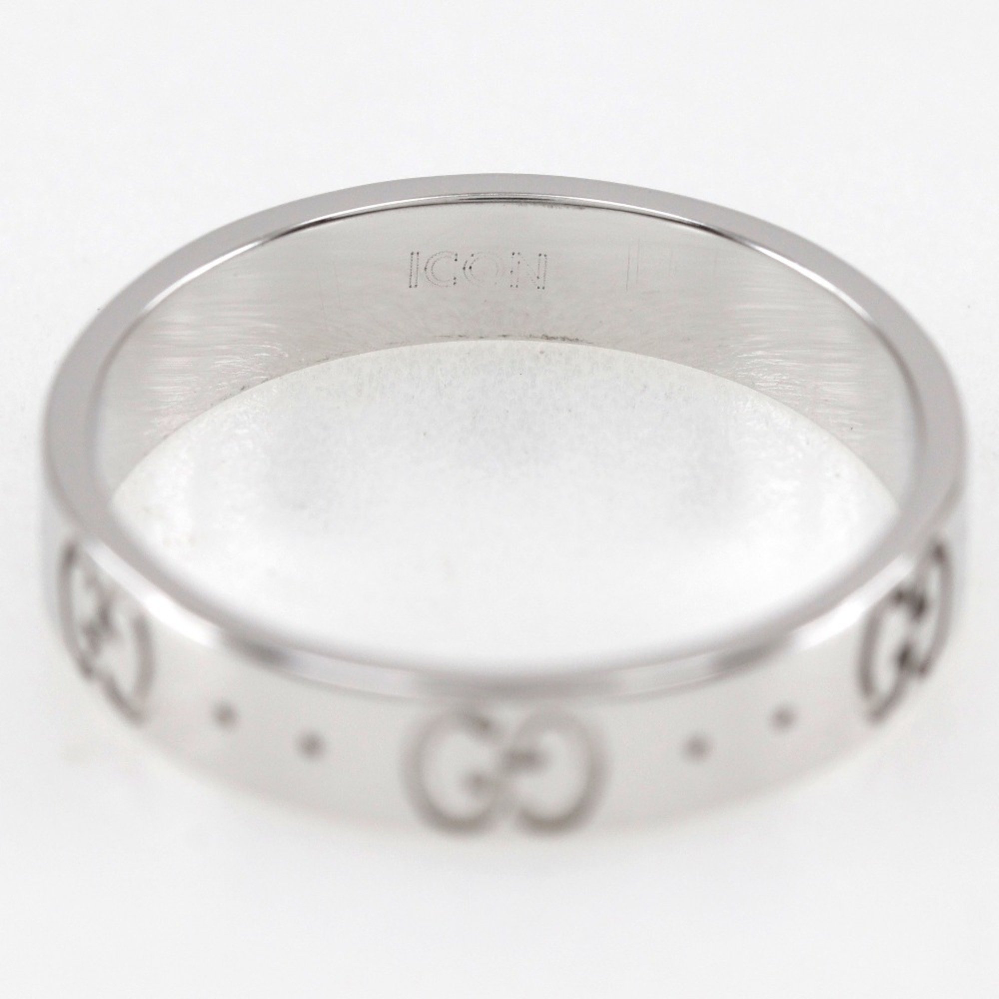 Gucci Icon size 14.5 ring, K18 white gold, approx. 3.6g, icon, women's