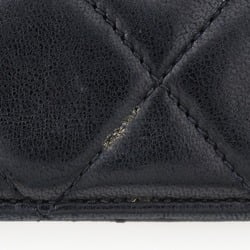 CHANEL Chain Shoulder Bag, Matelasse, Lambskin, Black, Mini ChainShoulder, Women's