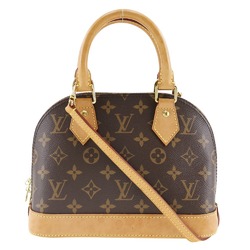 Louis Vuitton Alma BB Handbag Shoulder M53152 Monogram Canvas 2019 Brown SN3199 2way Double Women's