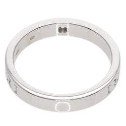 BVLGARI Double 1P Diamond Ring, 18K White Gold, Men's