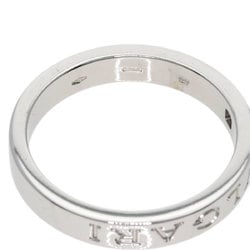 BVLGARI Double 1P Diamond Ring, 18K White Gold, Men's