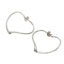 Tiffany & Co. Heart Hoop Earrings, Silver, Women's, TIFFANY