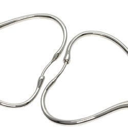 Tiffany & Co. Heart Hoop Earrings, Silver, Women's, TIFFANY