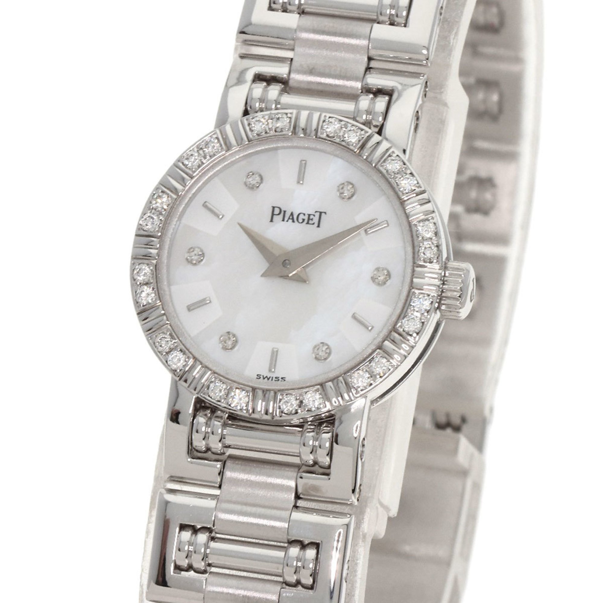 Piaget 5964AK81 Dancer 6P Bezel Diamond Watch K18 White Gold K18WG Women's PIAGET