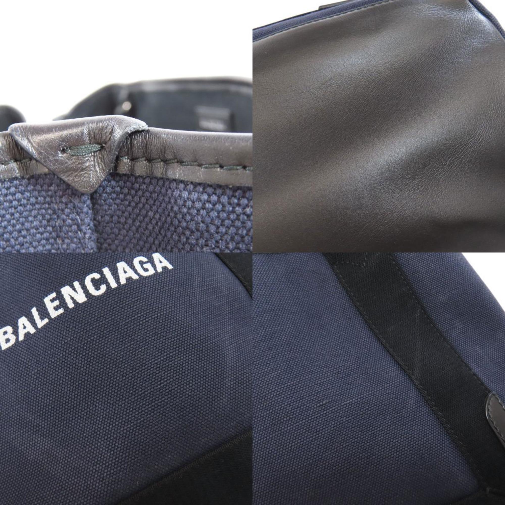 Balenciaga 339933 Navy Cabas Handbag Canvas Women's BALENCIAGA