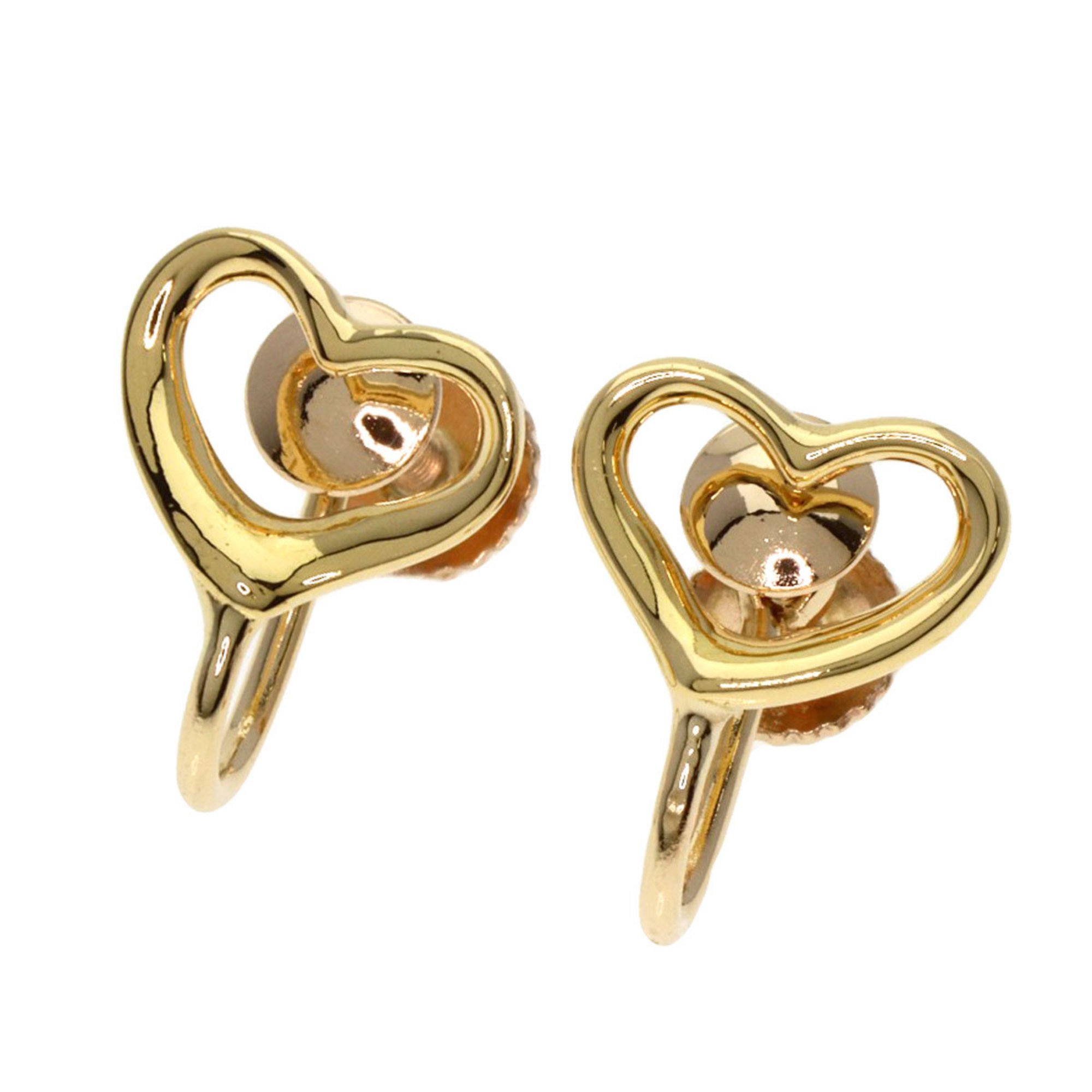 Tiffany Heart Earrings, 18K Yellow Gold, 14K, Women's, TIFFANY&Co.