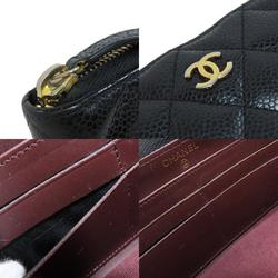 Chanel Matelasse Coco Mark Long Wallet Caviar Skin Women's CHANEL