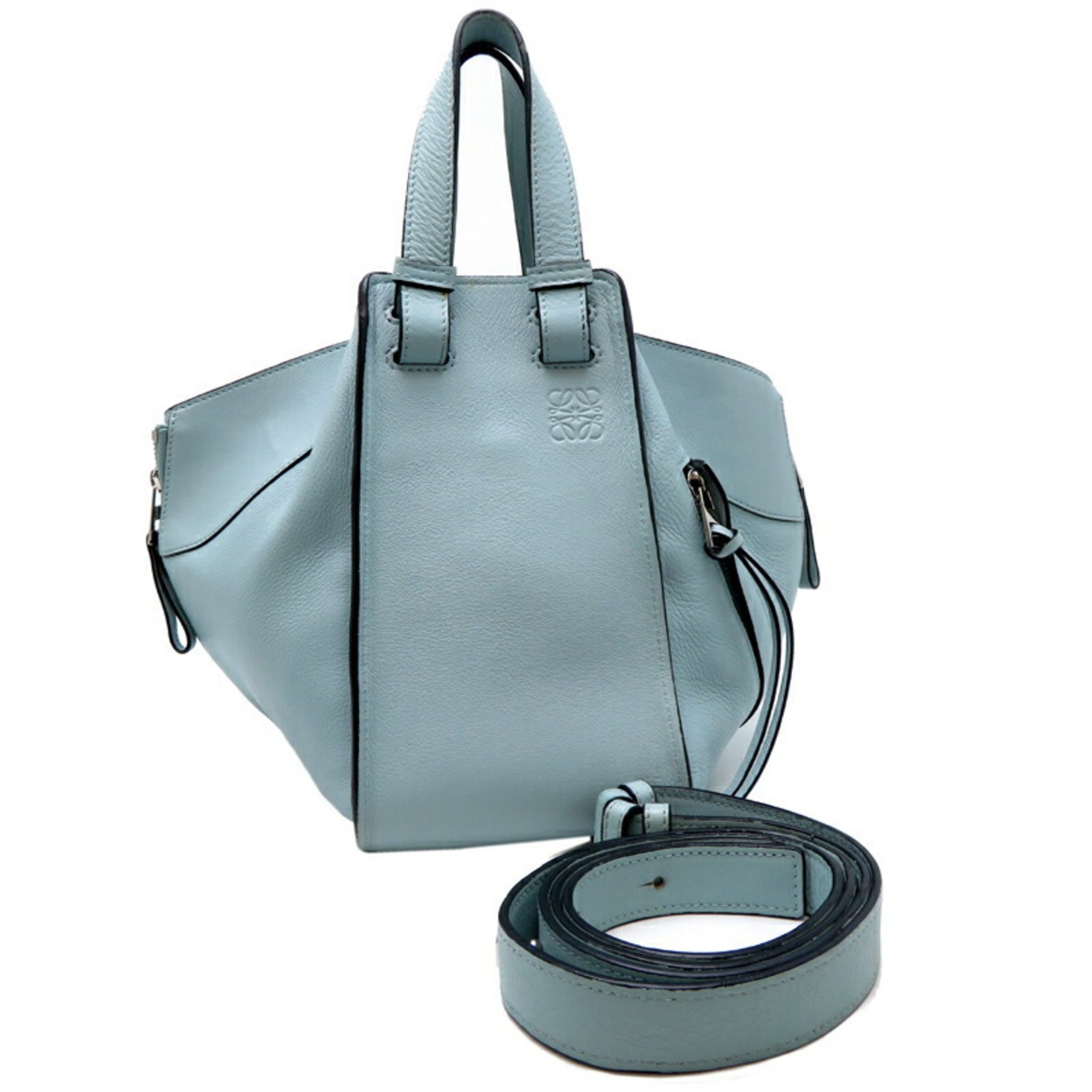 Loewe Hammock Small Women's Handbag Leather Sky Blue