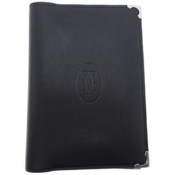 Cartier Must Line Notebook Cover for Women and Men, Pass Case, Leather, Black