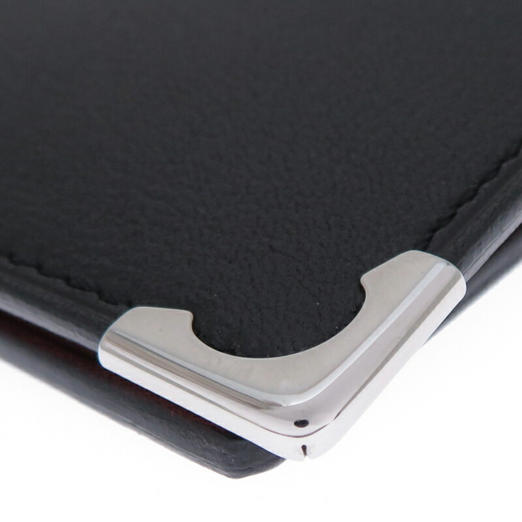 Cartier Must Line Notebook Cover for Women and Men, Pass Case, Leather, Black