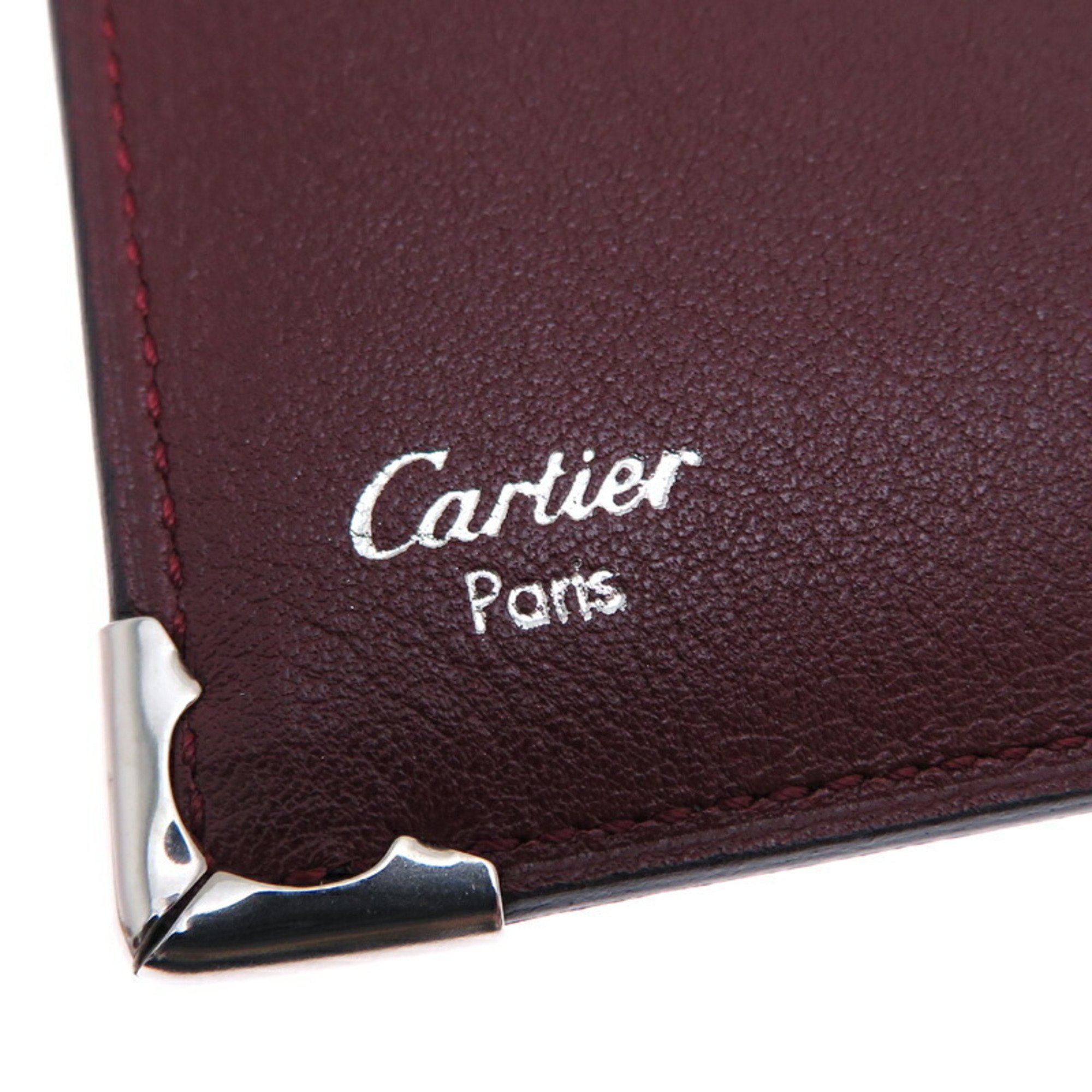 Cartier Must Line Notebook Cover for Women and Men, Pass Case, Leather, Black