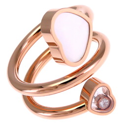 Chopard 0.04ct Diamond Happy Heart Ladies Ring 82A082-5300 750 Pink Gold Size 8.5