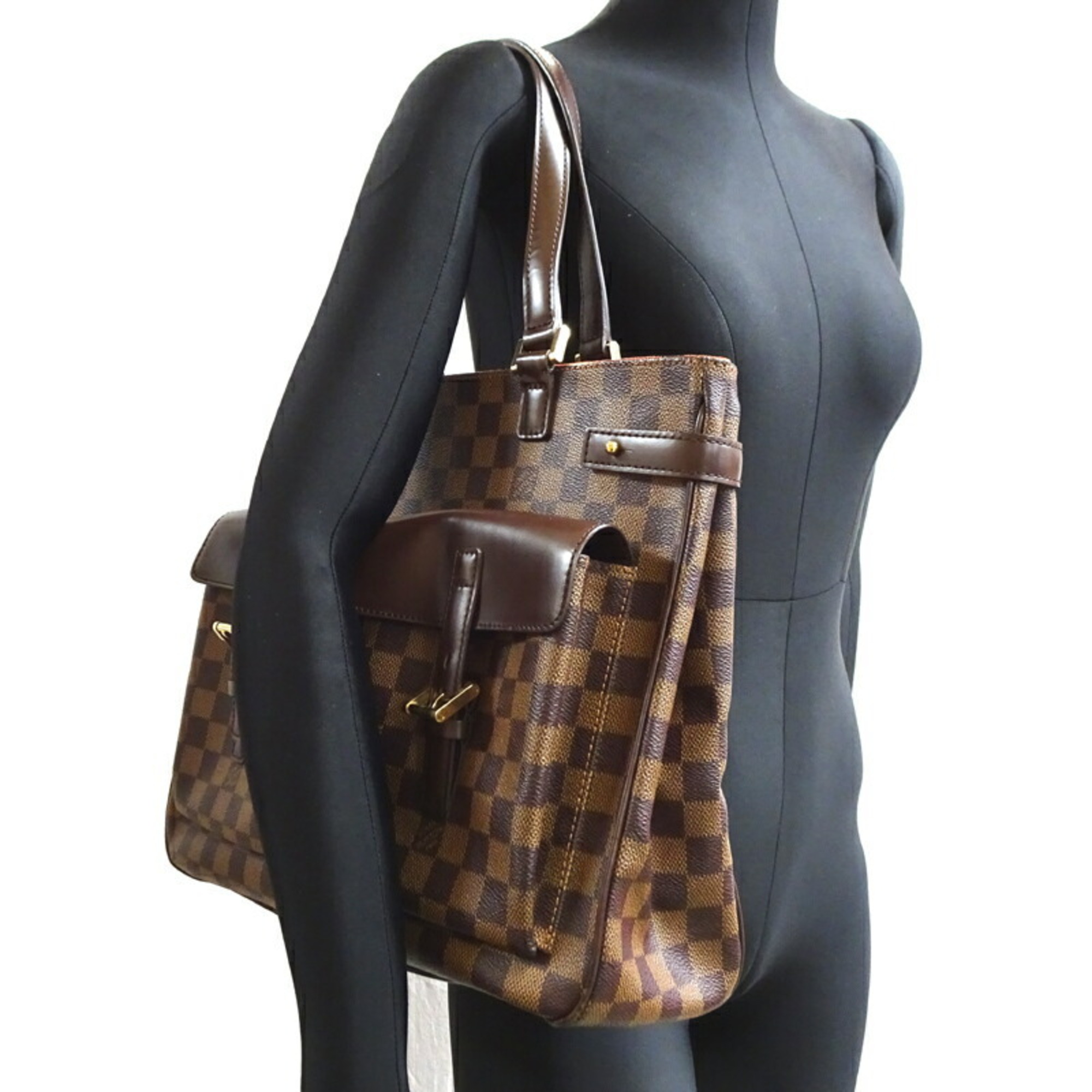 Louis Vuitton Uzes Women's Shoulder Bag N51128 Damier Brown