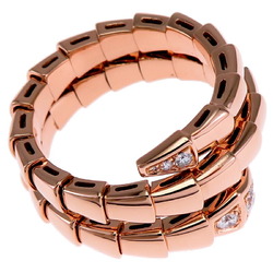 Bvlgari #M (size 11-13) Serpenti Viper Ladies Ring 357876 750 Pink Gold