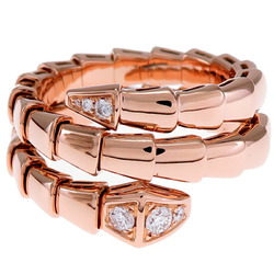 Bvlgari #M (size 11-13) Serpenti Viper Ladies Ring 357876 750 Pink Gold