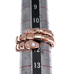 Bvlgari #M (size 11-13) Serpenti Viper Ladies Ring 357876 750 Pink Gold