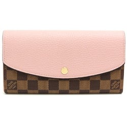 Louis Vuitton Portefeuille Normandy Women's Long Wallet N61262 Damier Magnolia (Pink)