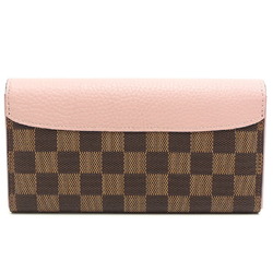 Louis Vuitton Portefeuille Normandy Women's Long Wallet N61262 Damier Magnolia (Pink)