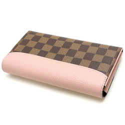 Louis Vuitton Portefeuille Normandy Women's Long Wallet N61262 Damier Magnolia (Pink)