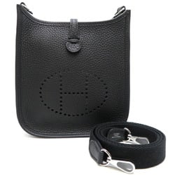 Hermes metal fittings with W stamp, made in 2024, Evelyn TPM, Amazon, women's shoulder bag, Taurillon Clemence Noir (black)