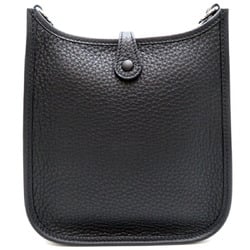 Hermes metal fittings with W stamp, made in 2024, Evelyn TPM, Amazon, women's shoulder bag, Taurillon Clemence Noir (black)