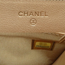 Chanel Matelasse Chain Wallet Women's Shoulder Bag Lambskin Gold