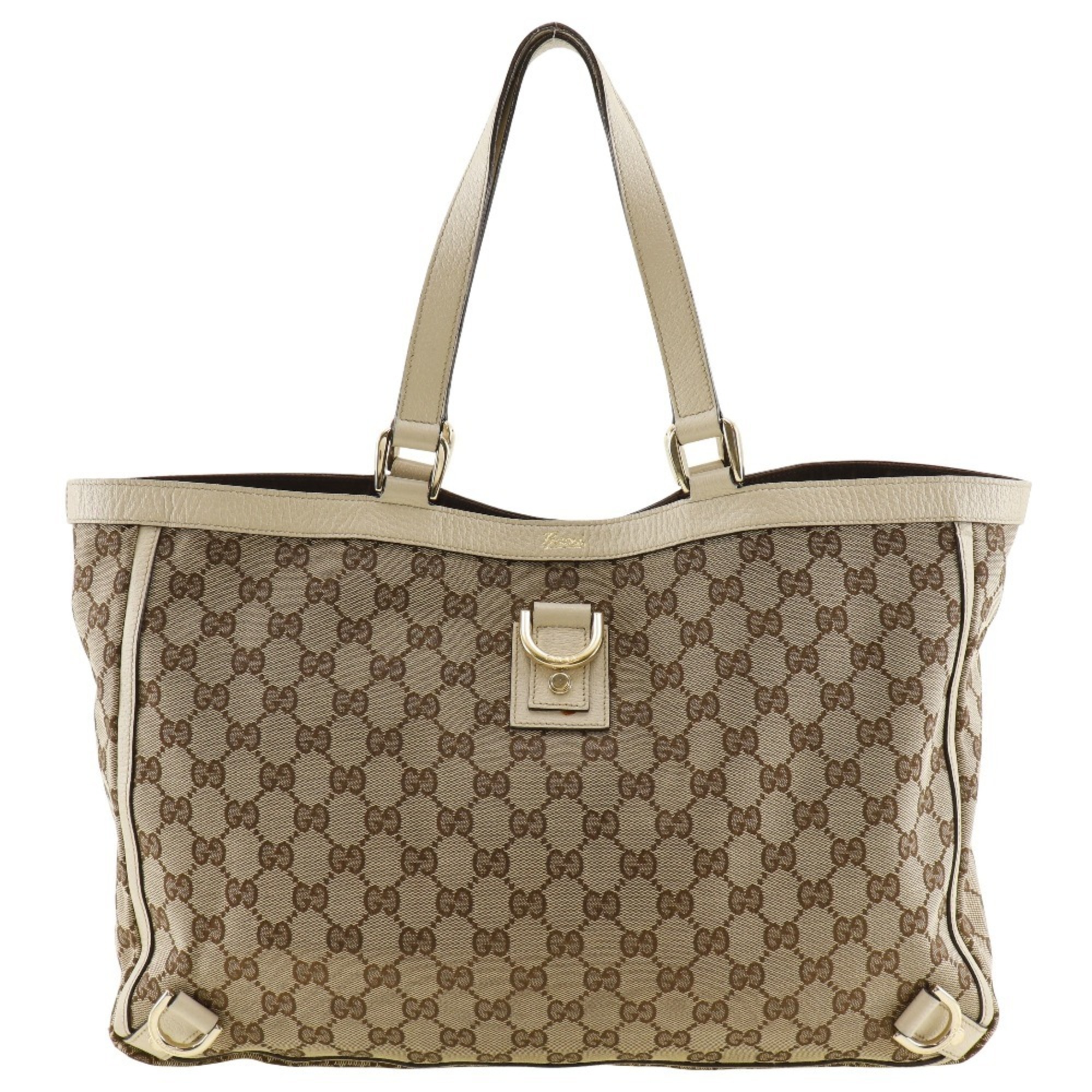 GUCCI Abbey Tote Bag 141472 GG Canvas Brown Type Women's