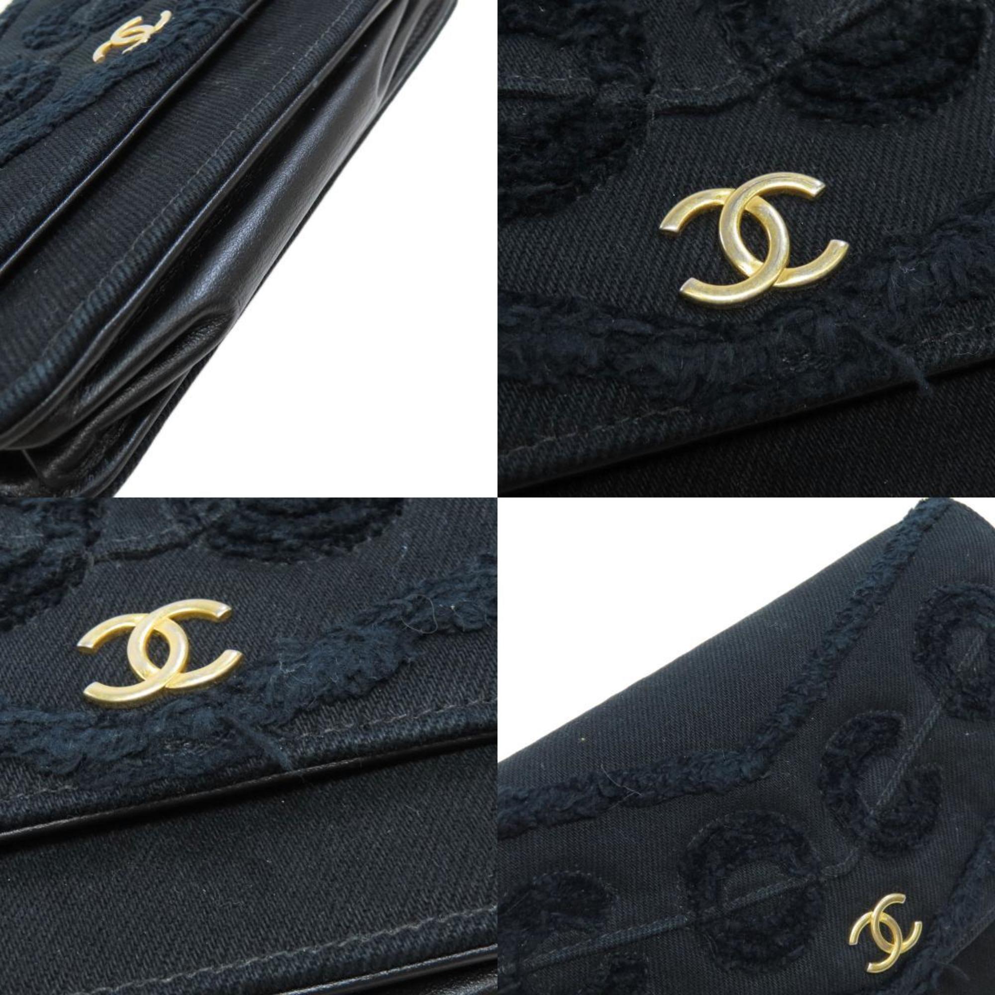 Chanel Chain Wallet Coco Mark Long Canvas Women's CHANEL