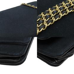 Chanel Chain Wallet Coco Mark Long Canvas Women's CHANEL