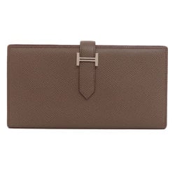 Hermes Bearn Soufflet Etain Long Wallet Epson Women's HERMES