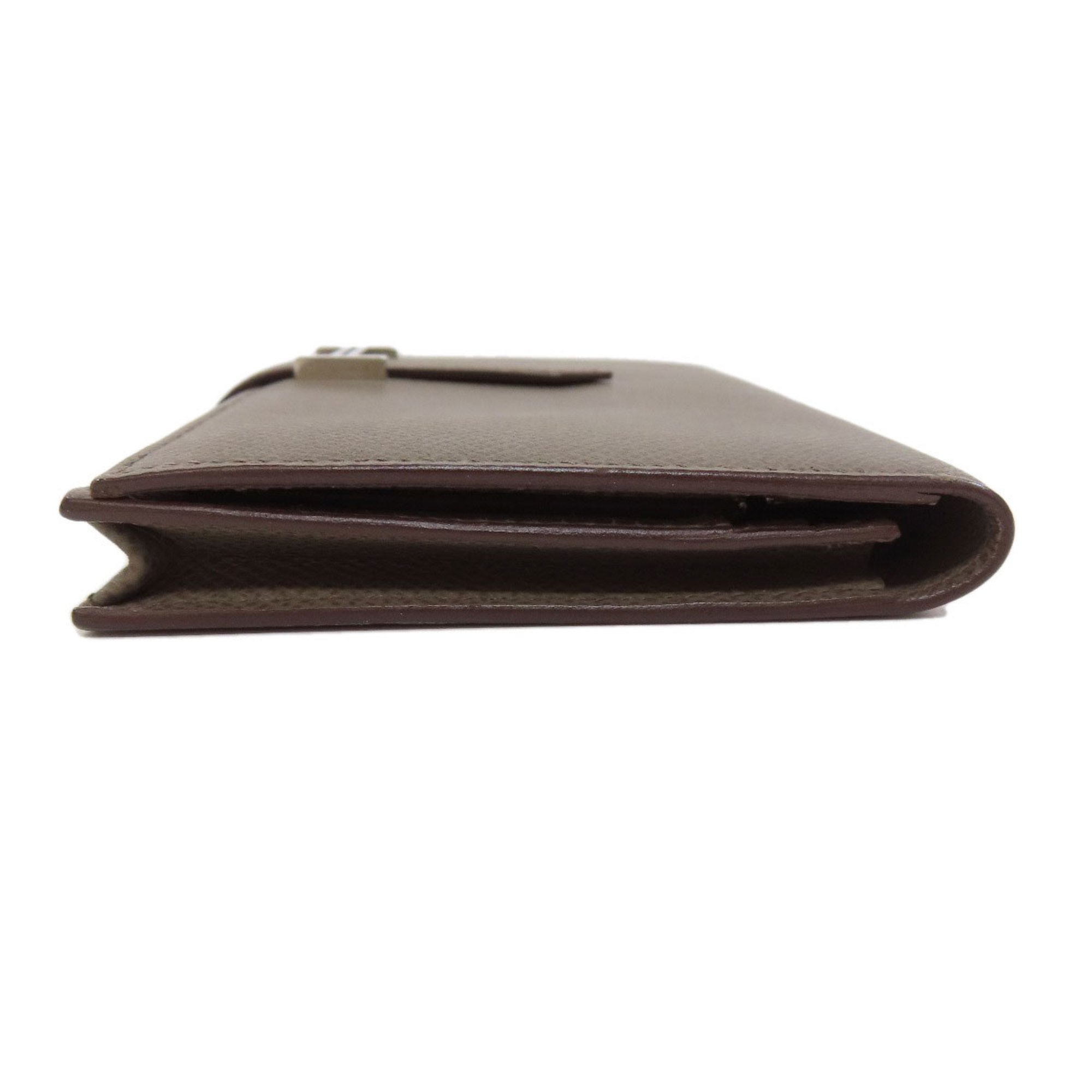 Hermes Bearn Soufflet Etain Long Wallet Epson Women's HERMES