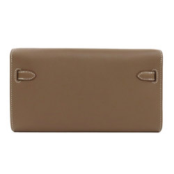 Hermes Kelly Long To Go Etoupe Wallet Evercolor Women's HERMES