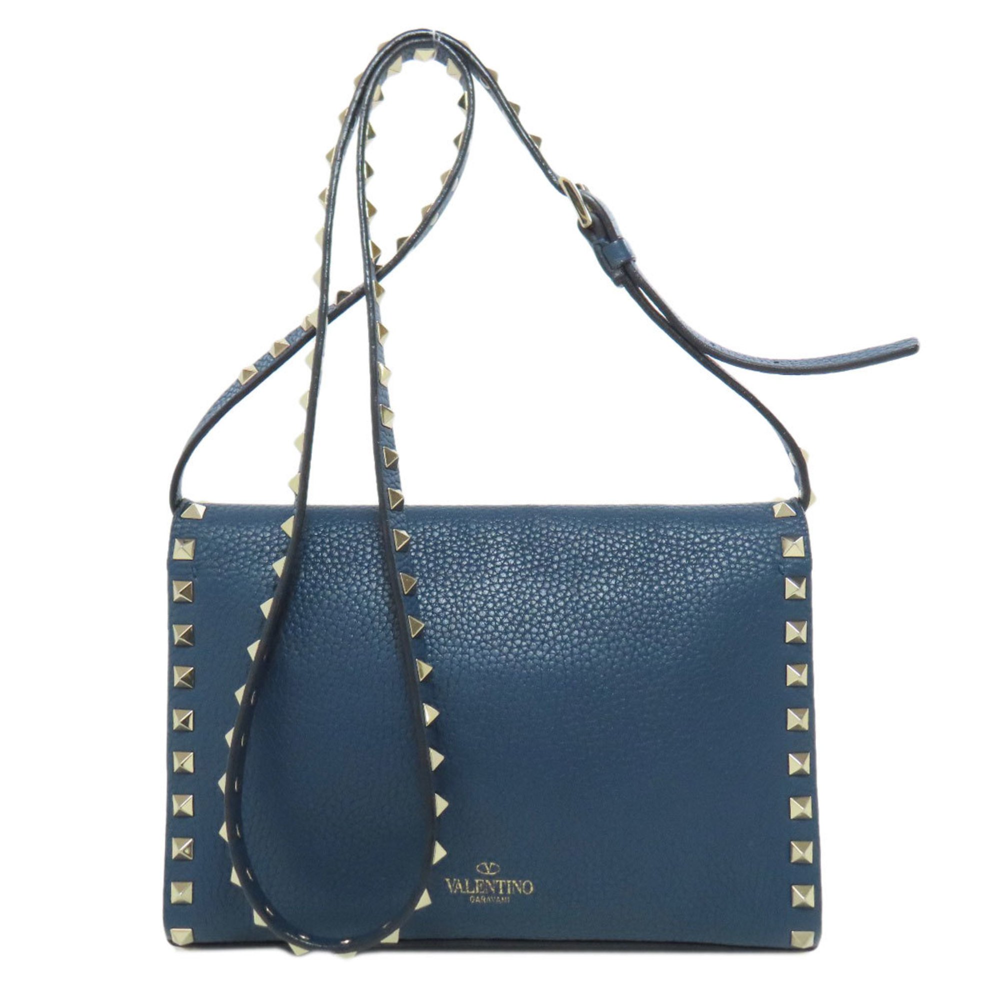 Valentino Studded Shoulder Bag Leather Women's VALENTINO