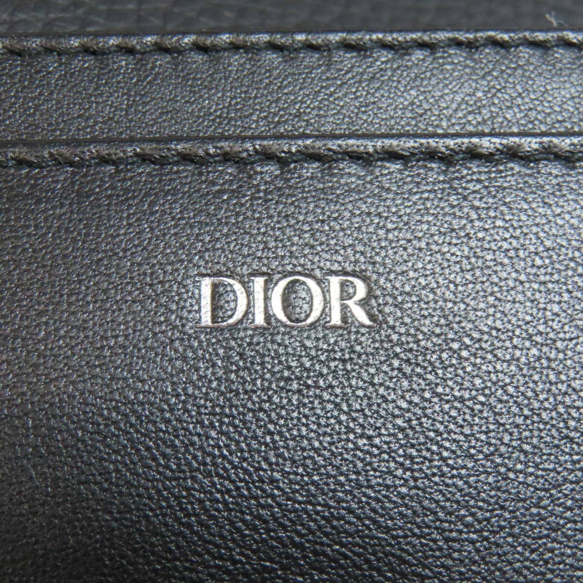 Christian Dior Business Card Holder/Card Case Leather Women's CHRISTIAN DIOR