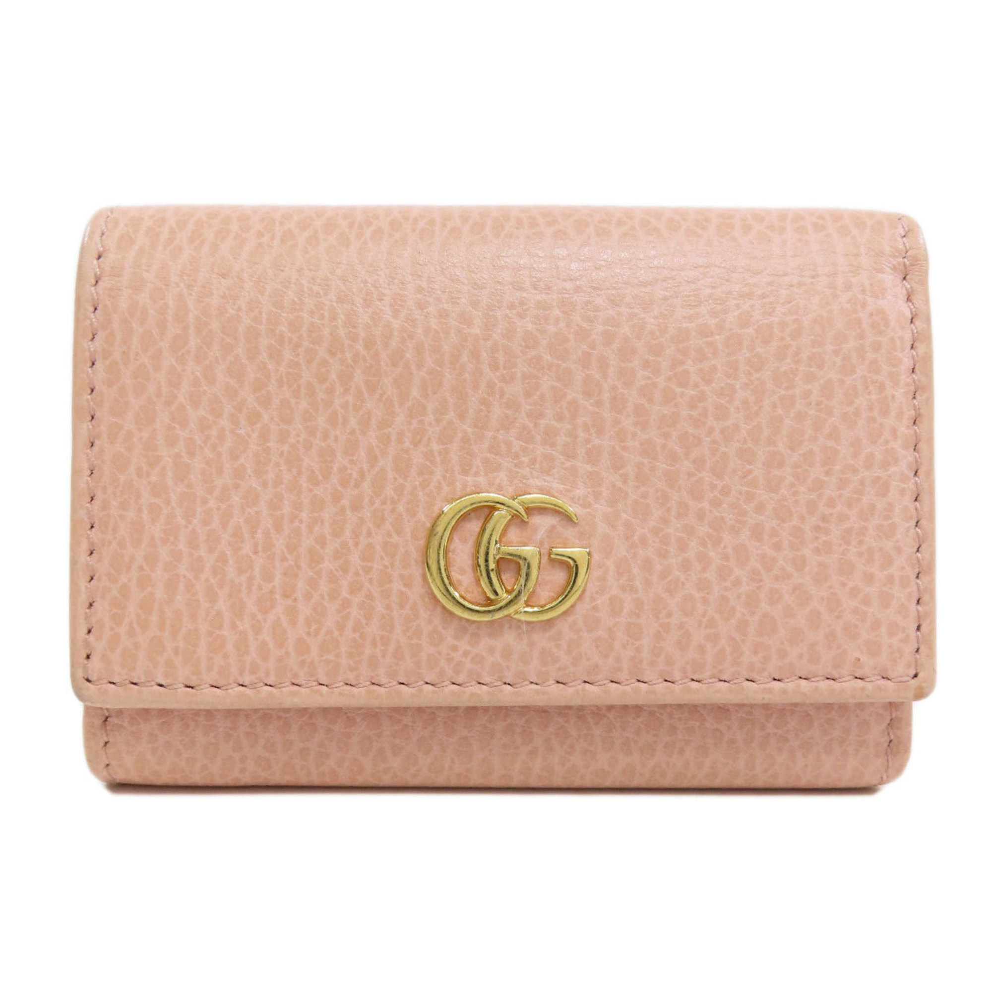 Gucci 644407 GG Marmont Tri-fold Wallet Bi-fold Leather Women's GUCCI