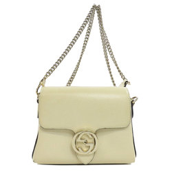 Gucci 607720 Interlocking G Outlet Shoulder Bag Calfskin Women's GUCCI