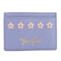 Jimmy Choo Flower Garden Umika Business Card Holder Leather Women's