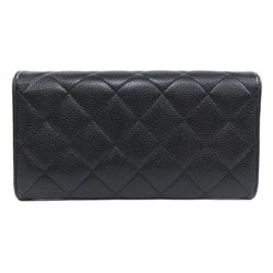 Chanel Matelasse Coco Mark Long Wallet Caviar Skin Women's CHANEL