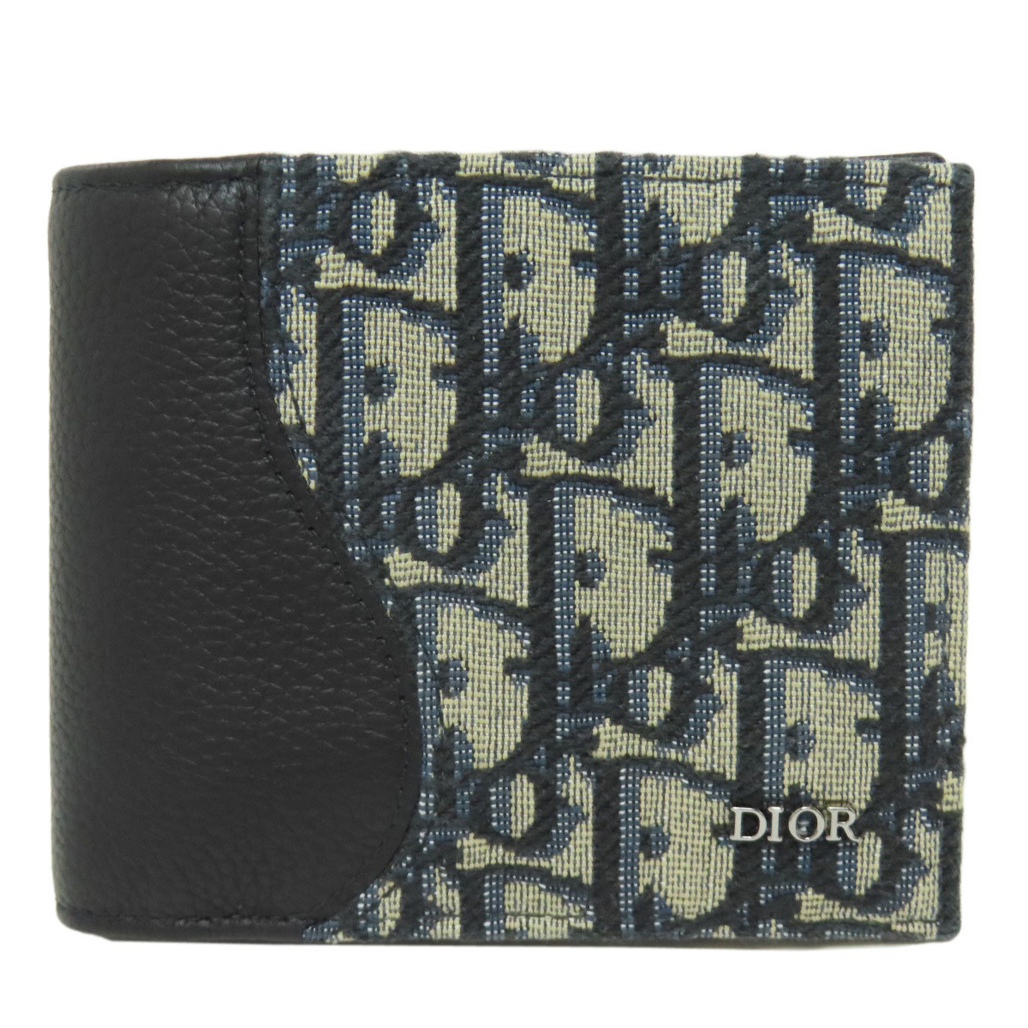 Christian Dior Trotter Pattern Bi-fold Wallet Canvas Women's CHRISTIAN DIOR