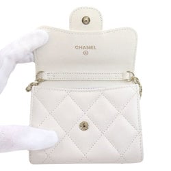 Chanel Chain Wallet Bi-fold Caviar Skin Women's CHANEL