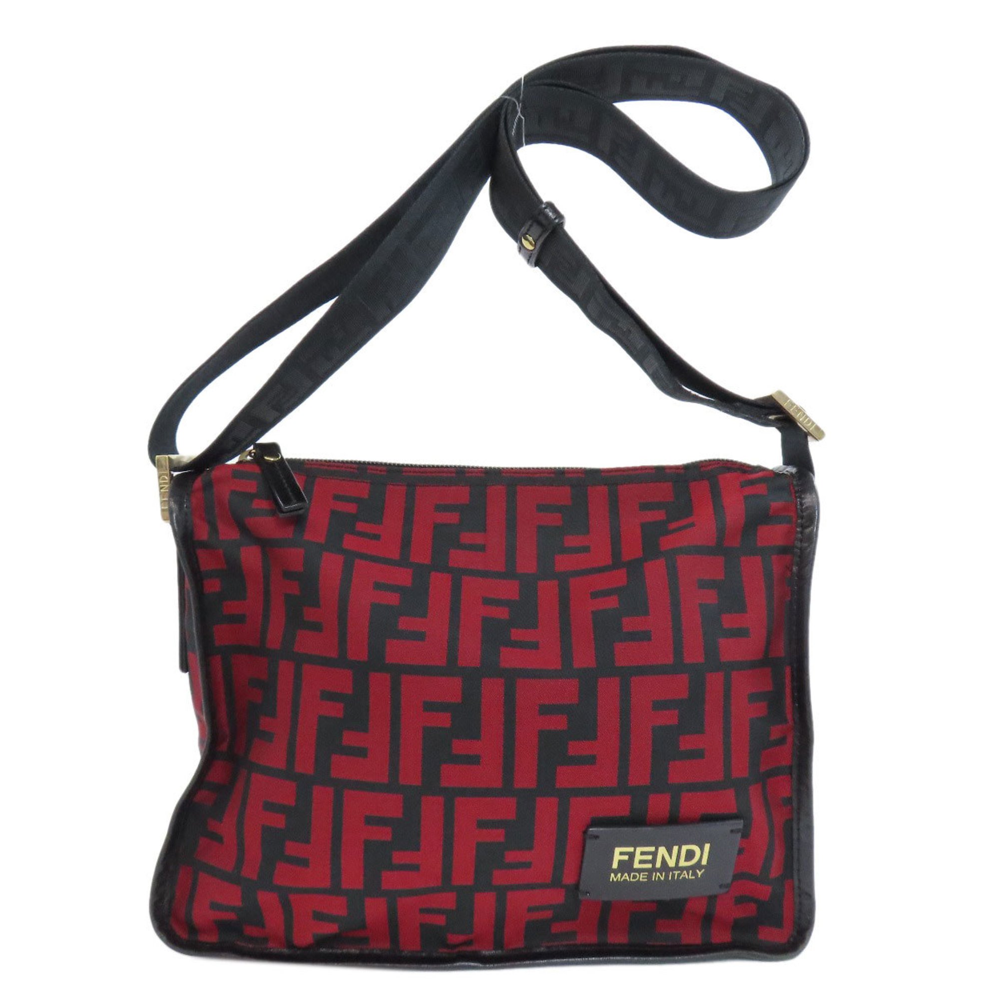 FENDI Zucca pattern shoulder bag in nylon material for women